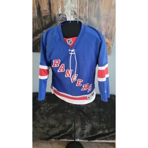 Youth Reebok New York Rangers NHL Hockey Jersey Blue Youth S/M Lace Up